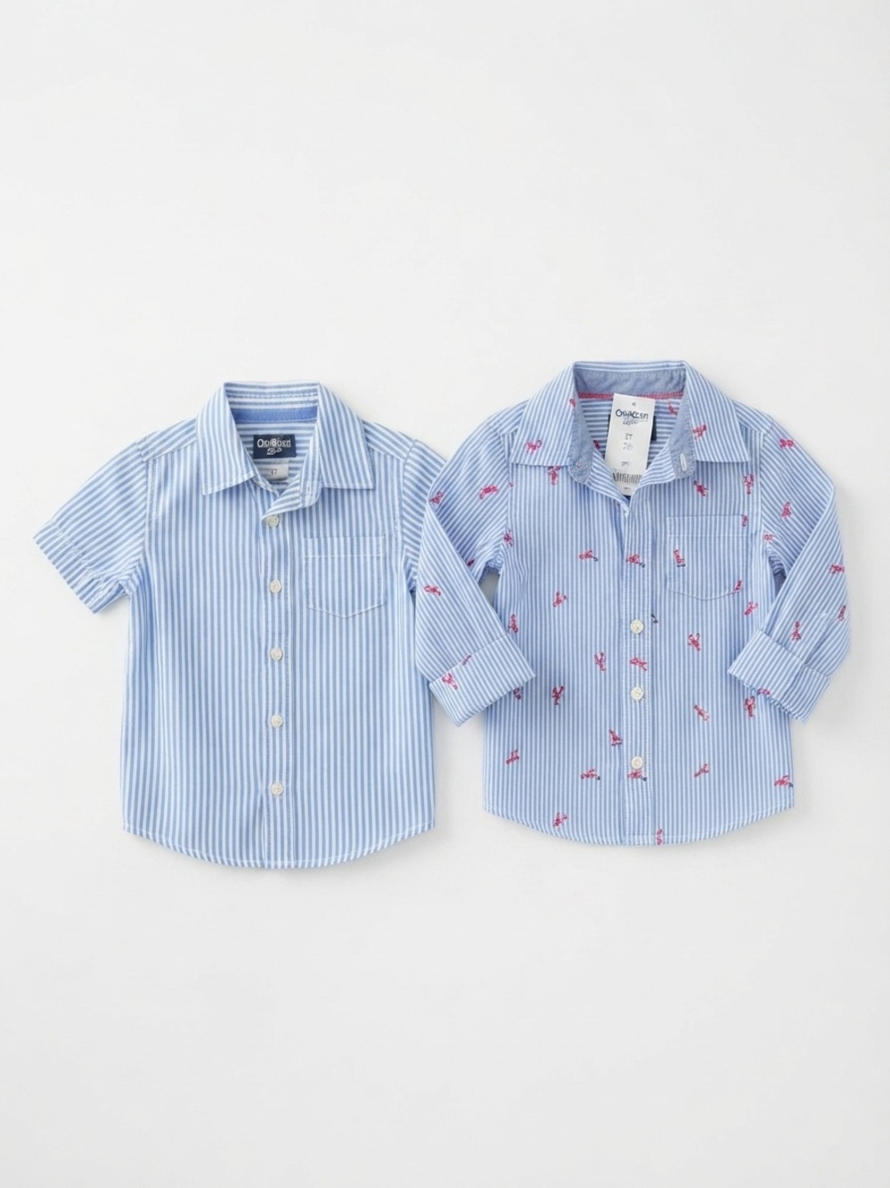 NEW & NWOT! Oshkosh Boys Short & Long Sleeve Dress Shirts Size 3